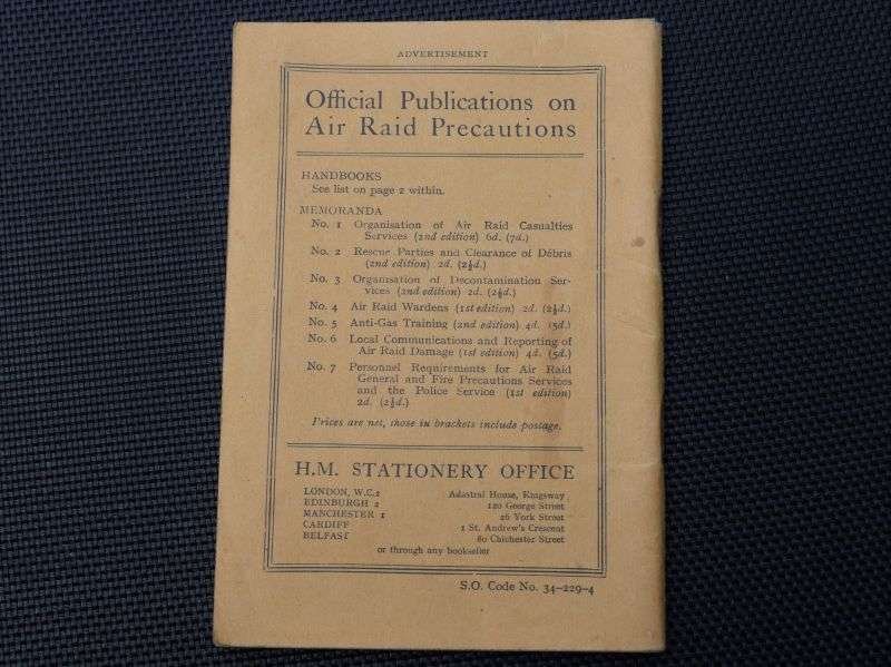 20) Good Original WW2 ARP Handbook No4 Decontamination of Materials 1938 — image 2