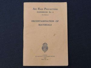 20) Good Original WW2 ARP Handbook No4 Decontamination of Materials …
