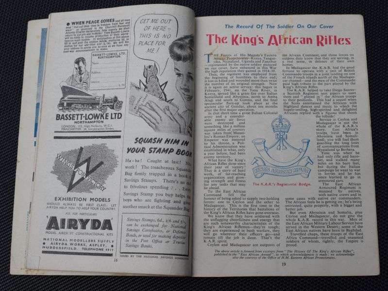 18) Excellent Original WW2 Boys Own Paper, The Kings African Rifles, June 1943 — image 4