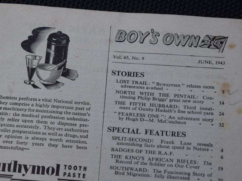 18) Excellent Original WW2 Boys Own Paper, The Kings African Rifles, June 1943 — image 5