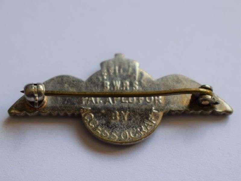 137) Excellent Original WW2 British War Relief Society RAF Wings Pin Badge — image 3