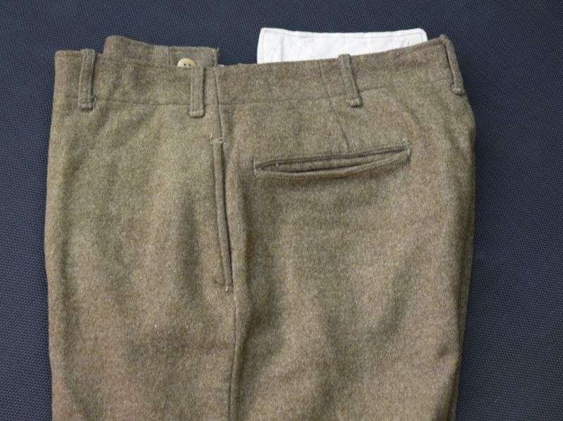 97) Tatty Pre WW2 US Army Issue Rough Woollen Trousers — image 14