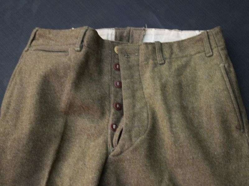 97) Tatty Pre WW2 US Army Issue Rough Woollen Trousers — image 4