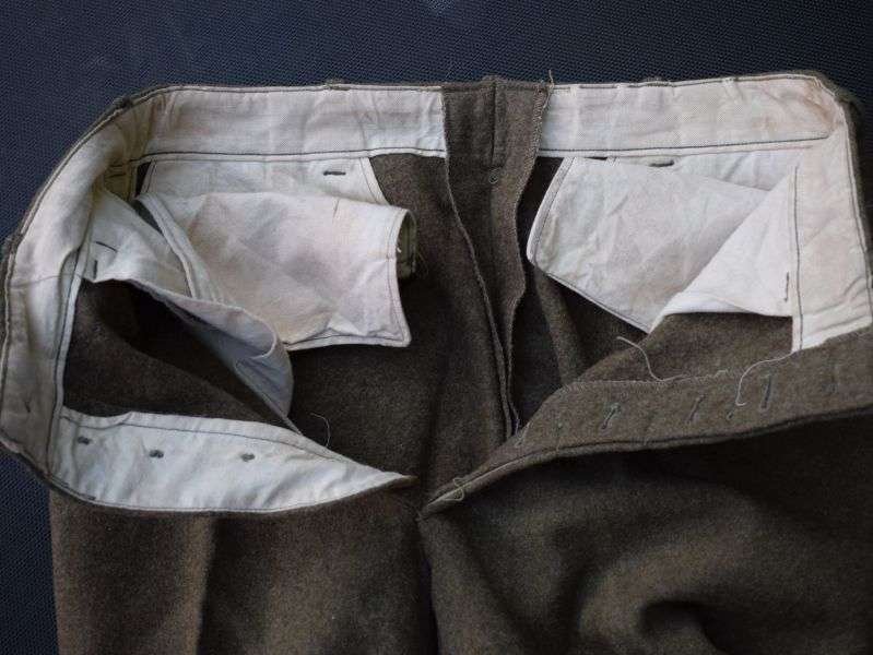 97) Tatty Pre WW2 US Army Issue Rough Woollen Trousers — image 6