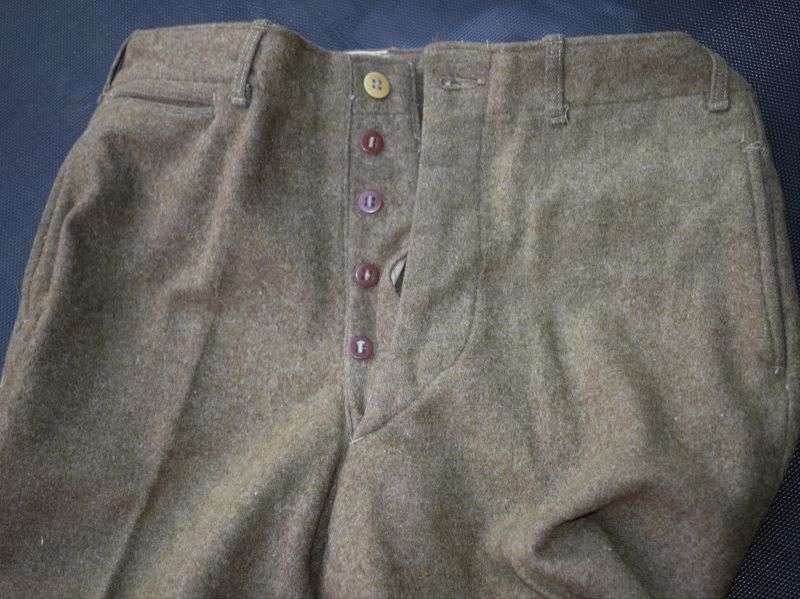 97) Tatty Pre WW2 US Army Issue Rough Woollen Trousers — image 8