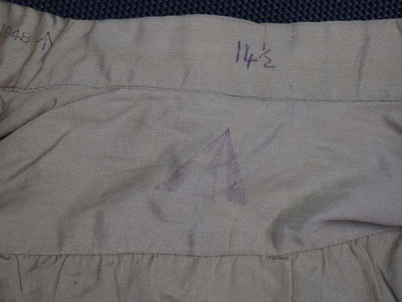 74) Good Mint Original Early Post WW2 British Army Khaki/Green Cotton Shirt RHSR 1948 — image 3