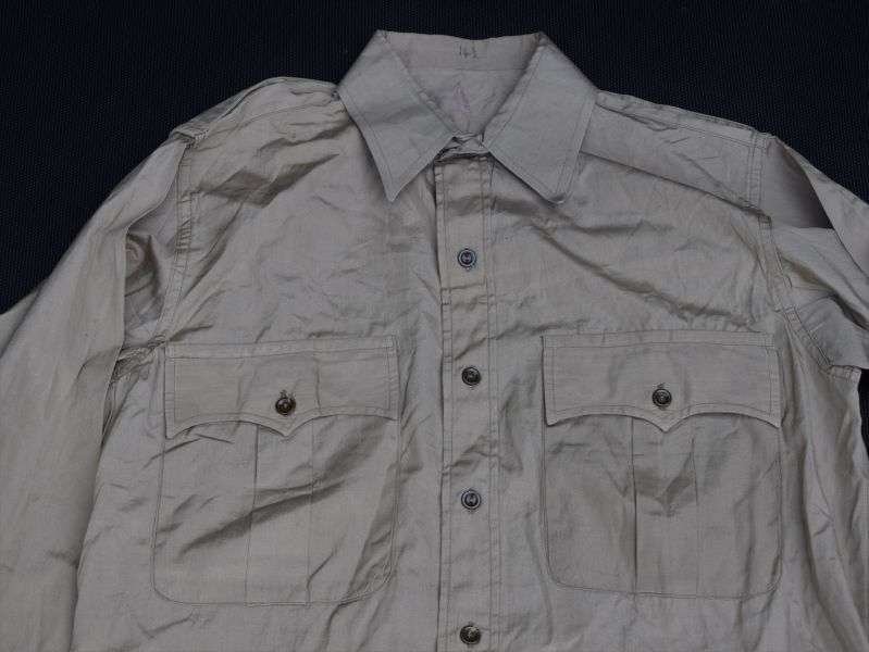 74) Good Mint Original Early Post WW2 British Army Khaki/Green Cotton Shirt RHSR 1948 — image 5
