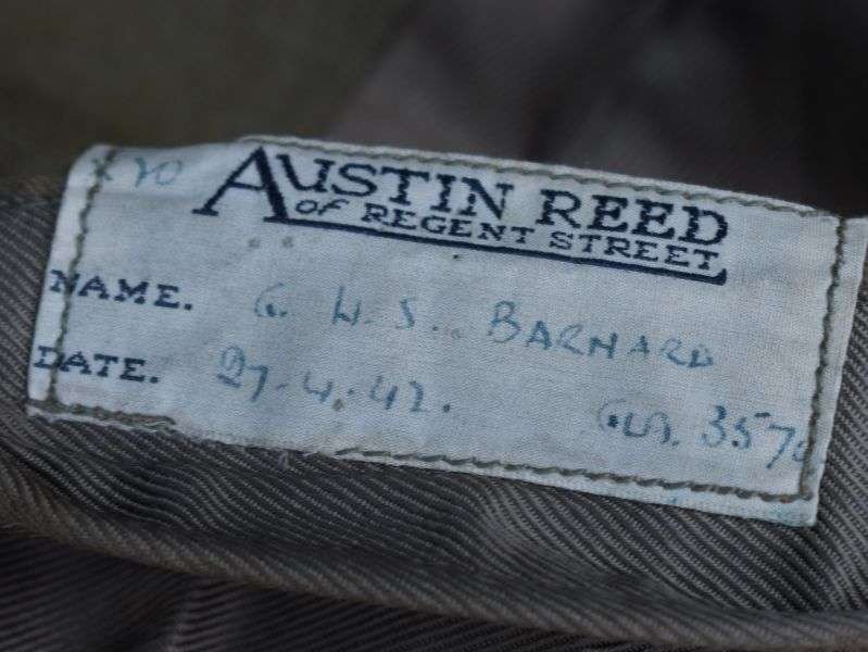 65) WW2 British Royal Artillery Officers Service Dress Jacket Capt G.W.S.Barnard 1942 — image 12