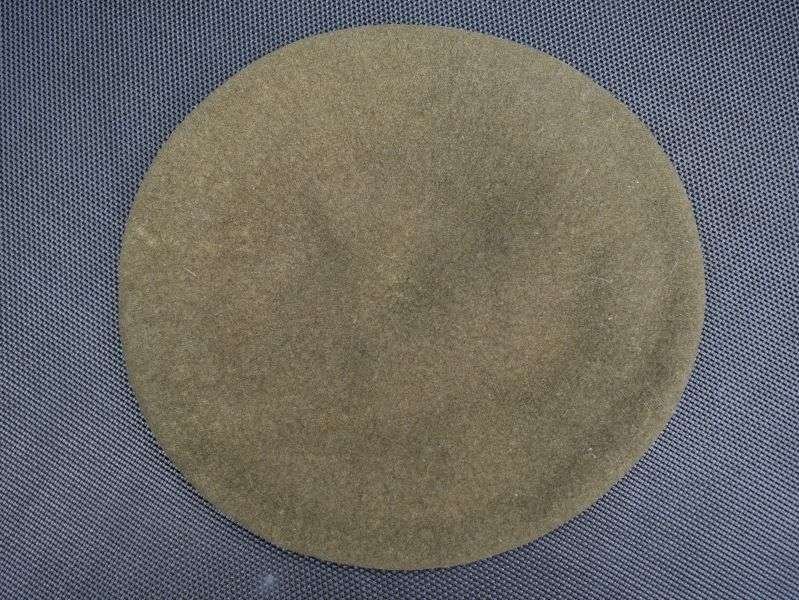 56) Nice Vintage 1950s British Army Officers Private Purchase Khaki Beret — image 2