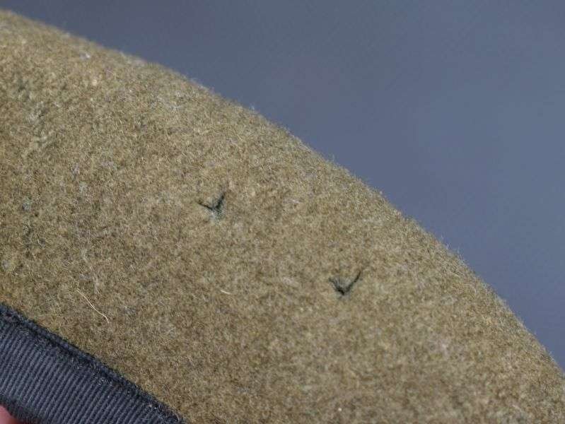 56) Nice Vintage 1950s British Army Officers Private Purchase Khaki Beret — image 3