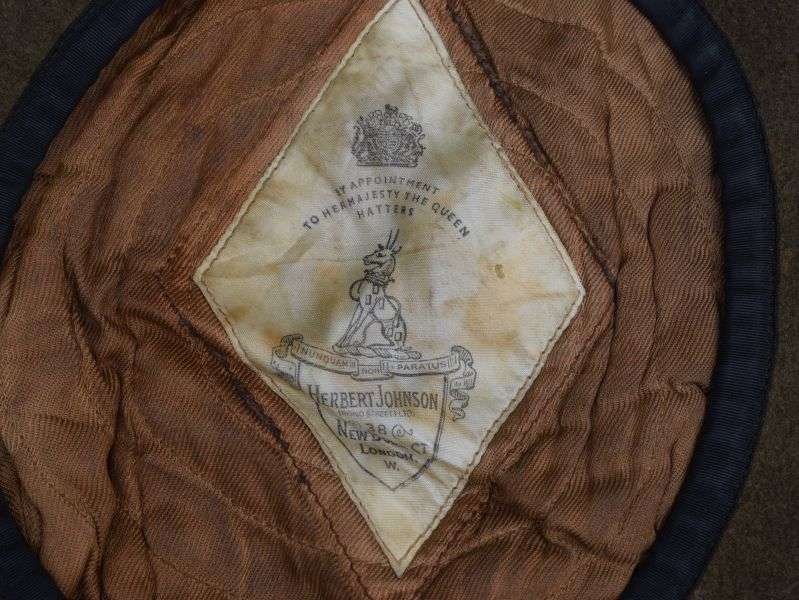 56) Nice Vintage 1950s British Army Officers Private Purchase Khaki Beret — image 4