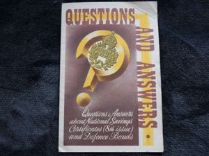8) Original 1947 Dated Fold Out Leaflet National Savings Questions …