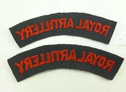 Original WW2 Royal Artillery Cloth Shoulder Titles — image 2