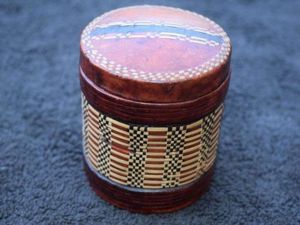 7) Interesting Original WW2 Woodbine Cigarette Tin With Leather worked …