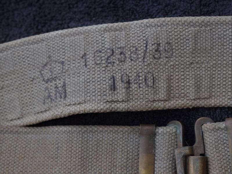 16) Excellent Original WW2 RAF 1925/37 Pat Webbing Walking Out Belt AM 1940 — image 2