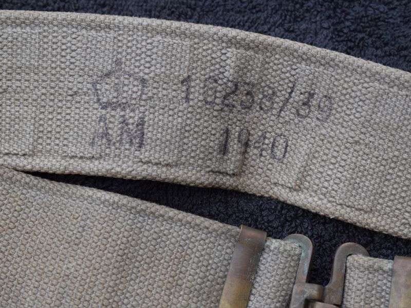 16) Excellent Original WW2 RAF 1925/37 Pat Webbing Walking Out Belt AM 1940 — image 3