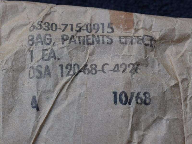 21) Mint Original Unissued US Vietnam War Patients Effects Bag. 1968 — image 10
