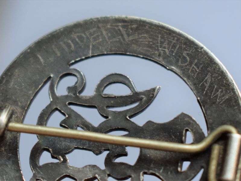 34) Excellent Original WW1 British For King & Empire Services Rendered Wound Badge Named J.Liddell Wishaw — image 4