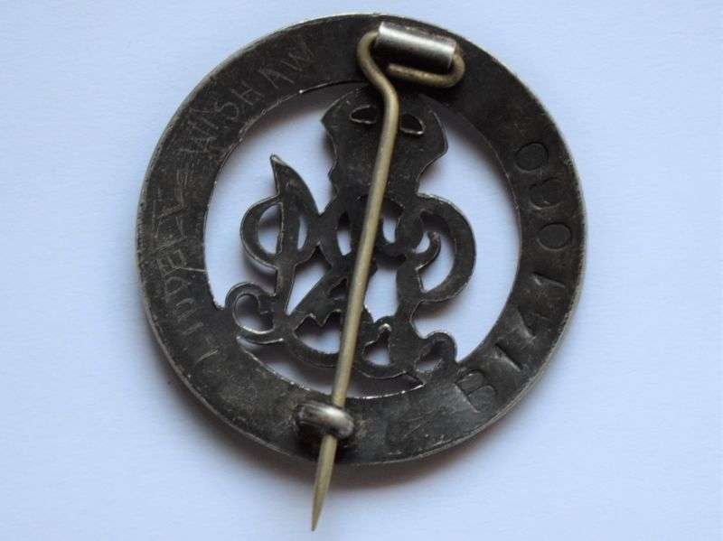 34) Excellent Original WW1 British For King & Empire Services Rendered Wound Badge Named J.Liddell Wishaw — image 6