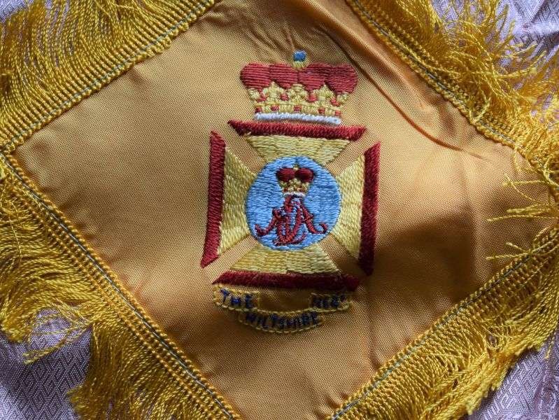 129) Nice WW2 British Sweetheart Small Table Runner The Wiltshire Regiment — image 3