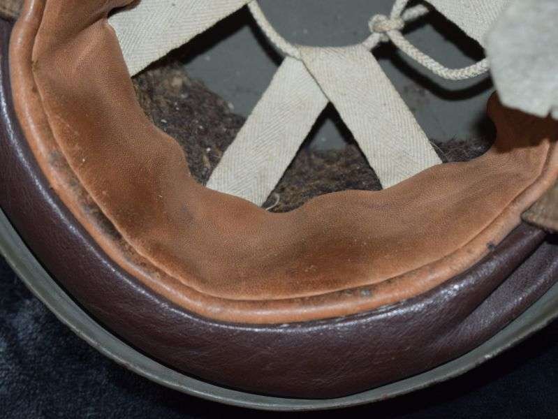 117) Nice Original WW2 British Military Issue Dispatch Riders Helmet BMB 1942 — image 13