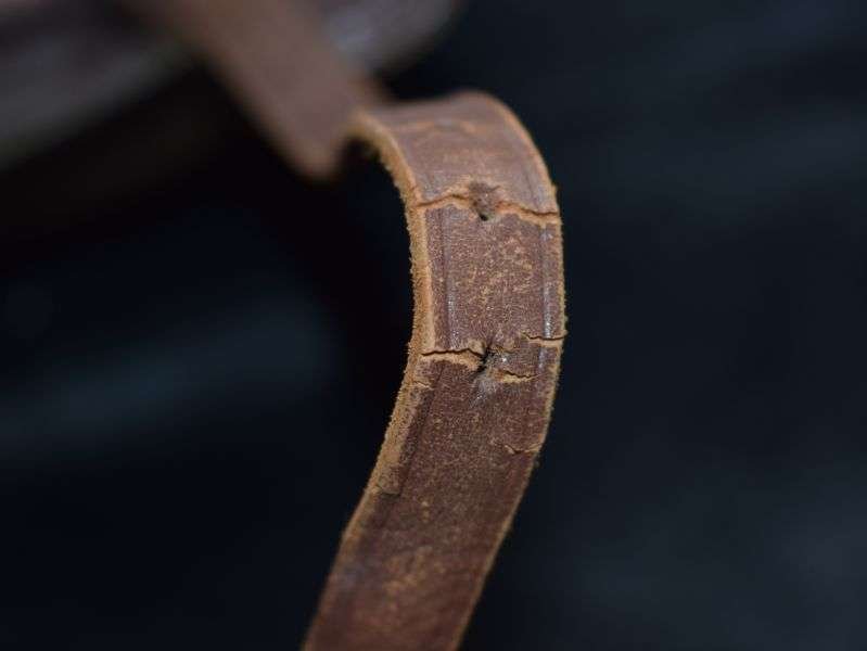 117) Nice Original WW2 British Military Issue Dispatch Riders Helmet BMB 1942 — image 4