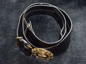 116) Original WW1 WW2 Royal Navy Officers Waist Belt