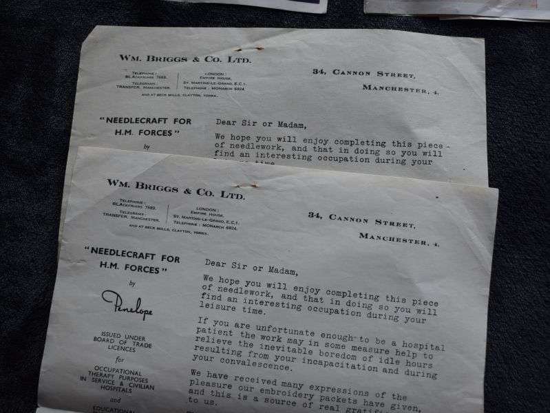 110) Original WW2 Mixed Set of HM Forces Issue Needlework — image 12