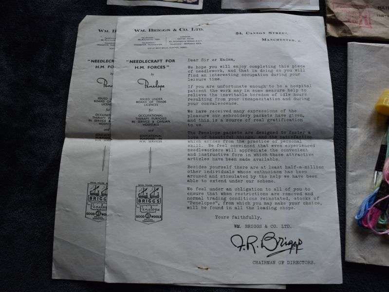 110) Original WW2 Mixed Set of HM Forces Issue Needlework — image 13