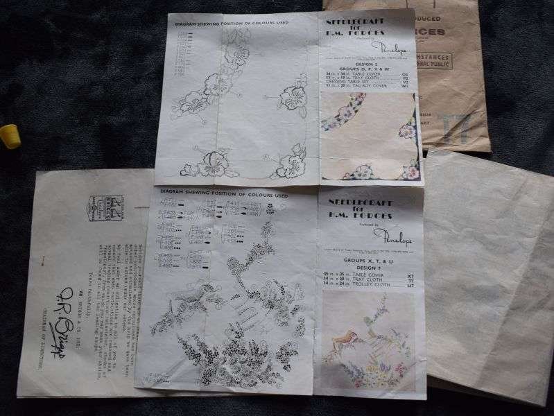 110) Original WW2 Mixed Set of HM Forces Issue Needlework — image 2