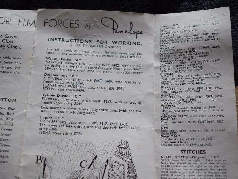 110) Original WW2 Mixed Set of HM Forces Issue Needlework — image 6