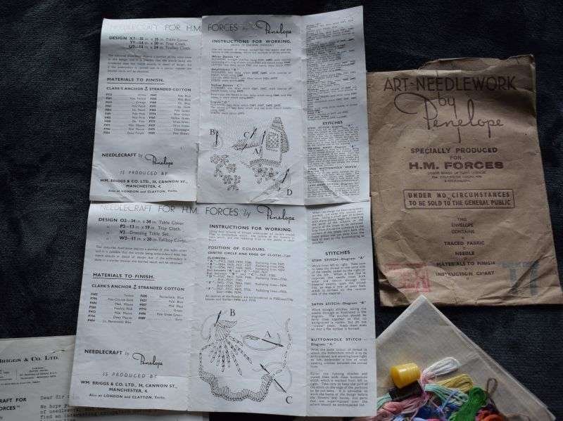 110) Original WW2 Mixed Set of HM Forces Issue Needlework — image 9