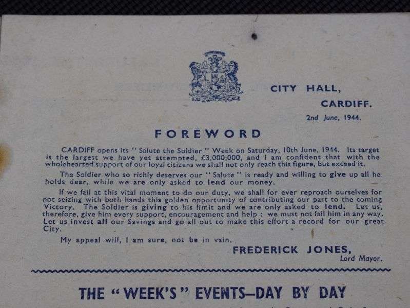 85) Interesting Original Cardiff Salute The Soldier Week 1944 Leaflets — image 10