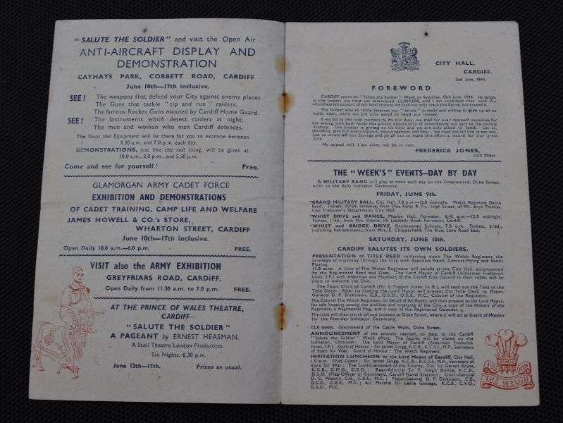 85) Interesting Original Cardiff Salute The Soldier Week 1944 Leaflets — image 11