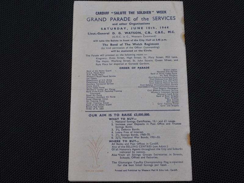 85) Interesting Original Cardiff Salute The Soldier Week 1944 Leaflets — image 7