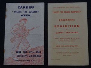85) Interesting Original Cardiff Salute The Soldier Week 1944 Leaflets