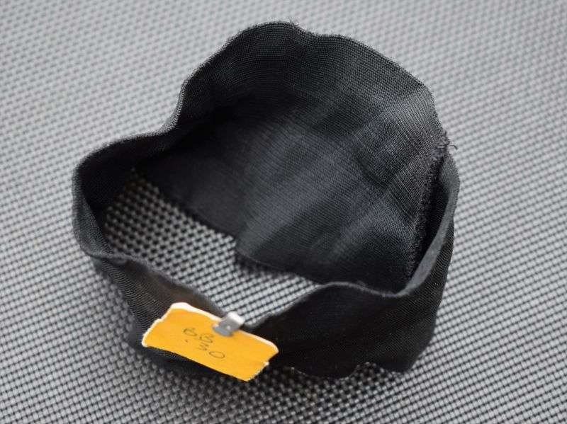 79) Excellent Original WW2 Era US Army Black Memorial Funeral Armband & Cutters Tag — image 2