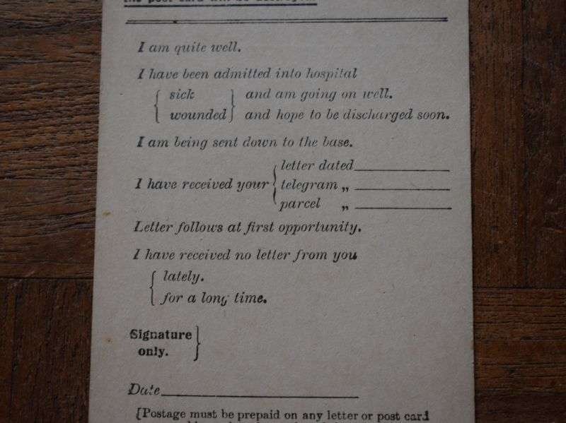 16) Excellent Original Un-Used 1916 Dated British Army Field Post Card — image 4