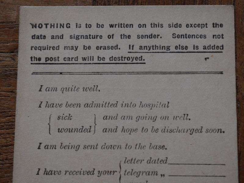 16) Excellent Original Un-Used 1916 Dated British Army Field Post Card — image 5