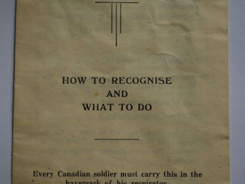 147) Good Original WW2 Canadian Soldiers Brief Notes on War Gasses & Sprays Leaflet to Carry with Respirator — image 7
