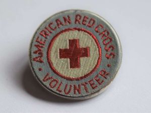 128) Excellent Original WW2 American Red Cross Volunteer Pin Badge