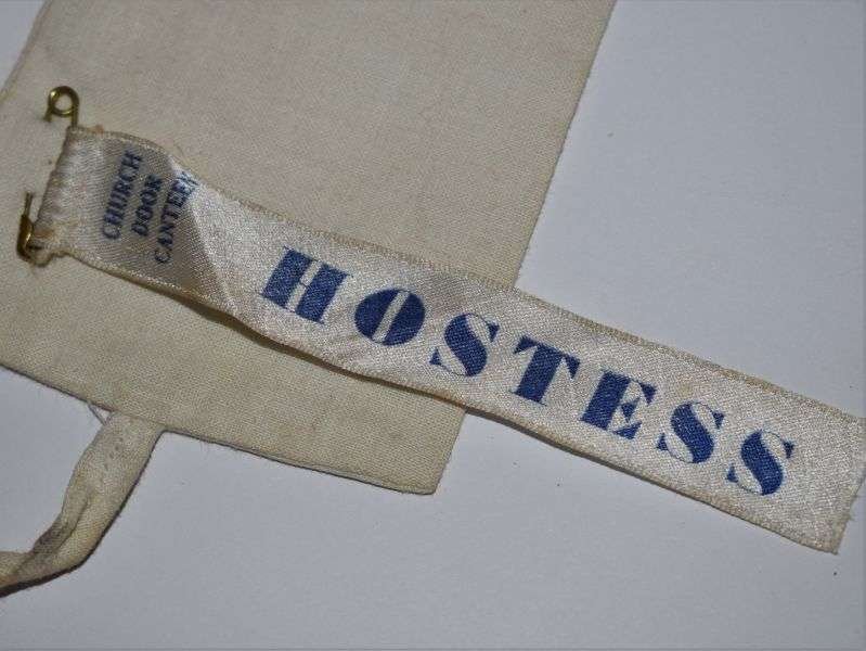 118) Lovely Original WW1 WW2 Female Medics Armlet & Silk Tag Church Door Canteen Hostess — image 6