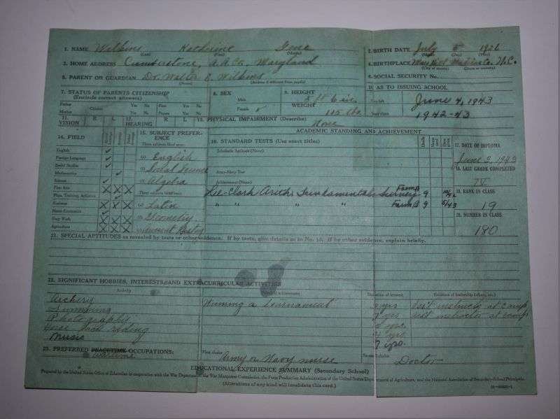 116) Nice Original WW2 Collection to US School Girl Turned Military Nurse — image 21