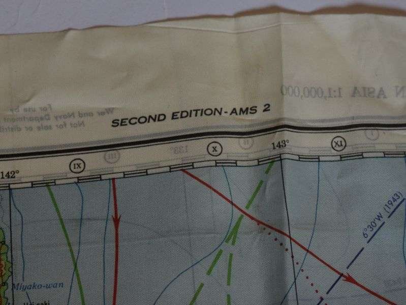 114) Excellent Original USAAF Silk/Rayon Escape Map J53/J54 Sendai & Kanazawa Japan 1944. — image 11