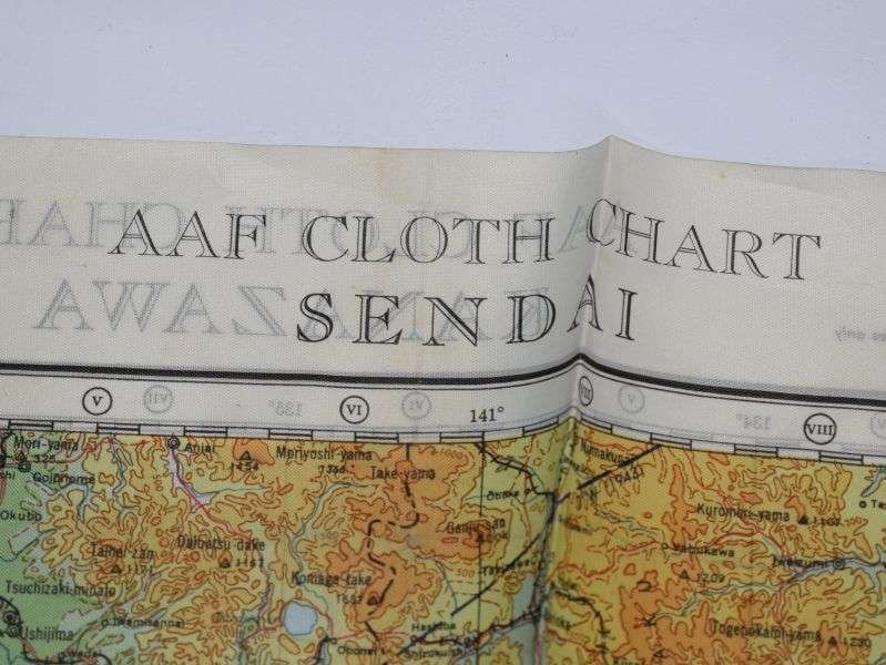 114) Excellent Original USAAF Silk/Rayon Escape Map J53/J54 Sendai & Kanazawa Japan 1944. — image 12