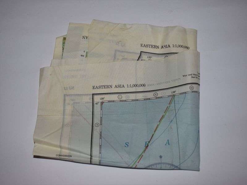 114) Excellent Original USAAF Silk/Rayon Escape Map J53/J54 Sendai & Kanazawa Japan 1944. — image 14