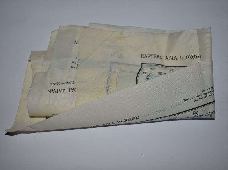 114) Excellent Original USAAF Silk/Rayon Escape Map J53/J54 Sendai & Kanazawa Japan 1944. — image 15