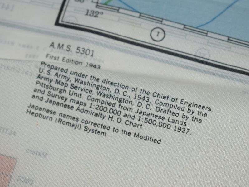 114) Excellent Original USAAF Silk/Rayon Escape Map J53/J54 Sendai & Kanazawa Japan 1944. — image 3