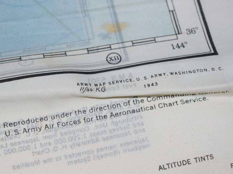 114) Excellent Original USAAF Silk/Rayon Escape Map J53/J54 Sendai & Kanazawa Japan 1944. — image 8