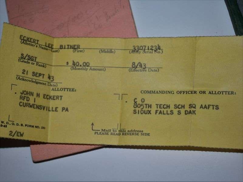 112) Interesting Group of WW2 US Army-USAAF Items to a S/Sgt Lee B Eckert — image 28